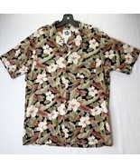 Hilo Hattie Shirt Mens Large Floral Vintage Hawaiian Button Up Tropical USA - £19.60 GBP
