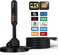 HD Digital TV Antenna Small Indoor Outdoor Antennas Includes Magnetic Base - £13.69 GBP