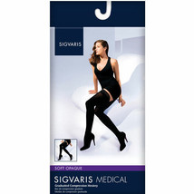 Sigvaris Women&#39;s Soft Opaque 841 Thigh High 15-20mmHg - £56.53 GBP