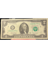 Two Dollar Bill 2017  Triple 777s  Lucky #G 06391777 A - $600.76 MXN