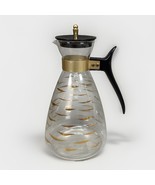 Vintage Pyrex Mid Century Modern Glass Coffee Carafe Gold Tiger Stripes ... - €12,74 EUR