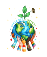 Earth Day Everyday White Vertical Flag 5x3 FT - $26.00