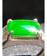 Glassy Ice Green 100% Natural Burma Jadeite Jade Ring # Type A Jadeite # - £1,180.37 GBP