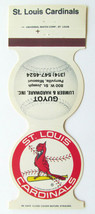 St. Louis Cardinals 1984 Baseball Schedule Sports Matchbook Cover Guyot Lumber  - £1.38 GBP