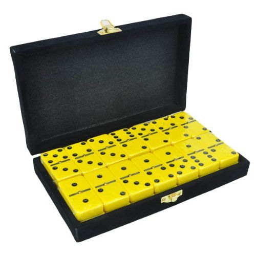 Primary image for Marion Domino Double 6 Yellow Jumbo Tournament Professional Size with Spinners i