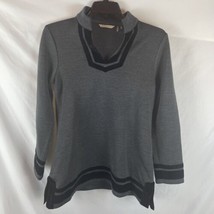 Soft Surroundings Burnt Gray Black Tunic Sweater Women’s Medium M - £10.96 GBP