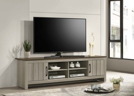 Nyla 68.5&quot; Gray Oak TV Stand w/Shelves &amp; Doors - $155.99