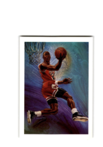 1990 Hoops #358 Michael Jordan Chicago Bulls CL Ken Goldammer Illustration - £1.56 GBP