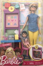 Blond Barbie Teacher Doll Playset With Brunette Student and Accessories - £24.74 GBP