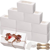 100 Pack White Wedding Treat Boxes Bakery Cookie Gift Boxes with Window 6.2x3.5x - £45.35 GBP
