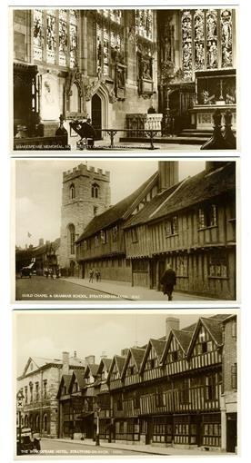 Primary image for 3 Stratford On Avon England  Real Photo Postcards Shakespeare by J Salmon