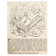 Cuticura Medical Disease Cure 1885 Advertisement Victorian Quack ADBN1A16 - $19.99
