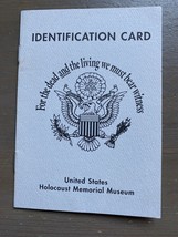 Tarjeta de identificación Museo Conmemorativo del Holocausto de los Esta... - $15.21