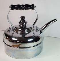 The Simplex Solid Copper Whistling Kettle England Chrome Patents 400709-... - $98.95