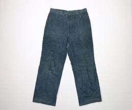 Vtg 70s Levis Mens 32x28 Faded Wide Leg Bell Bottoms Corduroy Pants Green USA - £119.16 GBP