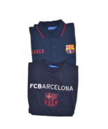 FC Barcelona T Shirt &amp; Polo Lot Mens L Football Soccer Official Licensed - £15.13 GBP