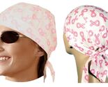 PINK RIBBON Du DO DOO RAG FITTED Tied BANDANA Hav-A-Danna Skull Head Wra... - $9.99