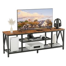 Tv Stand For 65 70 Inch Tv, Industrial Entertainment Center, Long 63&#39;&#39; T... - £133.76 GBP