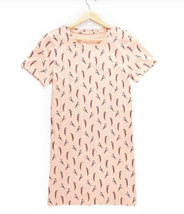 Margaritaville Parrot T-shirt Dress M Beach Pool Tee Swimsuit Cover Up Peach Nwt - £13.01 GBP