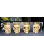 3-D Skull Shot glasses set of 4 Halloween Novelty Glassware New Spooky N... - £23.89 GBP