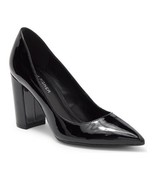 Marc Fisher Georgy Pointed Block Heel Pump, Black Patent Leather, Size 1... - $110.75 CAD