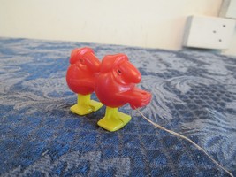 Rare VTG Minature Red Plastic Goon Walking Pull Along Toy  With String Works - £19.83 GBP