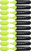 Job Highlighter, Chisel Tip, 1 + 5 Mm, Black Barrel, Yellow Ink, Box of ... - $20.32