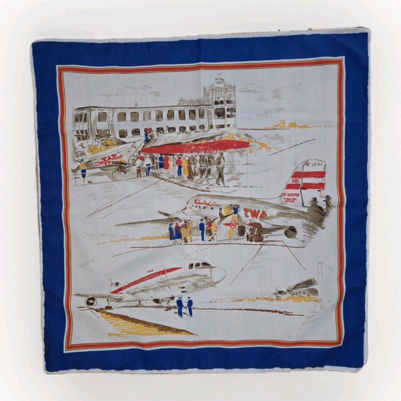 Vintage TWA Scarf Hostess Stewardess Uniform Trans World Airlines Employee - $99.99