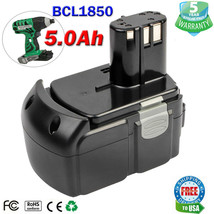 5.0Ah 18 Volt Hxp Battery For Hitachi Ebm1830 Bcl1840 Bcl1830 Bcl1820 18V Li-Ion - £51.40 GBP