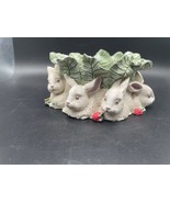 Vintage Rabbit Lettuce Candy Dish/ Candle Holder  - $322.19 MXN