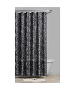 Way to Celebrate! Black Metallic Spiderweb Halloween Shower Curtain, 72&quot;... - $414.16 MXN