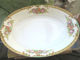 Diamond Roslyn Fine China Floral Oval Serving Bowl Hand Painted Japan - £14.61 GBP