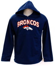 NFL Team Apparel Blue Denver Broncos Hoodie Men's Size L NWT - $69.29