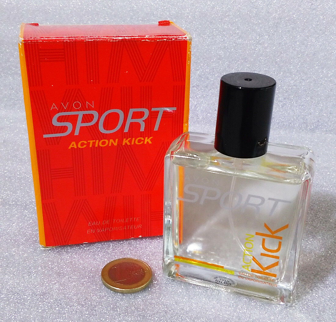 Primary image for AVON SPORT ACTION KICK ✱ Rare Vintage Perfume Spray Man Parfum Boxed (50ml.)