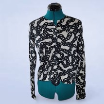 Diane Von Furstenberg Petite Brandy Chain Silk Blend Cardigan - Size Medium - $59.40