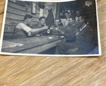 Antique World War 2 WWII Era Photograph Soldiers Table Military Militari... - $11.87
