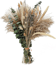 17&quot; Dried Pampas Grass Decor Inc Lavender Eucalyptus - £22.13 GBP