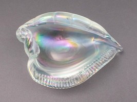 Licio Zanetti Signed Murano Italy Iridescent Conch Shell Glass Bowl Scul... - £796.46 GBP