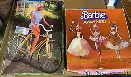 Malibu Barbie Snowflake Sugar Plum Fairy Princess Aurora 2 Vintage Puzzles 1974 - £11.19 GBP