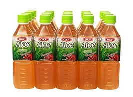 20 Bottles Of Original OKF Aloe Vera Pomegranate Drink 500ml each Free S... - $66.76