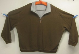 Tommy Bahama 2XL &#39;flip Out&#39; BROWN/GRAY Reversible 1/4 Zip Pullover Sweatshirt - £45.45 GBP