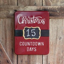 Christmas Countdown Days metal Sign - $32.00