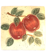 6 Inch Square Apple Themed Trivet or Wall Decor Julie Ueland for Enesco ... - £10.31 GBP