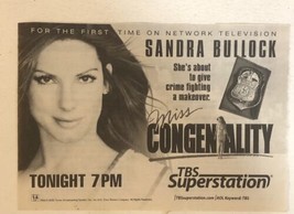 Miss Congeniality Tv Guide Vintage Print Ad Sandra Bullock William Shatn... - £4.43 GBP