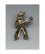 Vintage Mariachi Banjo Brooch Pin Gold-Tone Rustic Metal Retro Cowboy Ma... - €24,79 EUR