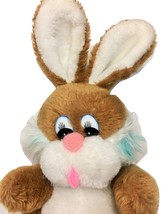 Daekor Vintage Pot Belly Bunny Rabbit Plush Stuffed Animal Brown 1979 Furry Toy - £19.63 GBP