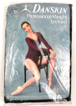 Vintage Danskin Leotard Size XL Black Professional Weight Long Sleeves L... - £56.61 GBP