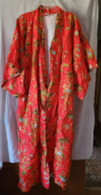 VTG Unisex Kimono Red Multicolor 100% Silk Made In Japan Collectible Dec... - £119.54 GBP