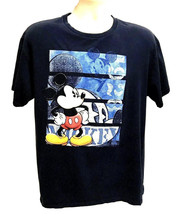 Disney Classic Mickey Mouse Navy Blue Graphic T-Shirt Large 42/44 Cotton Logo - £15.56 GBP