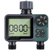 Sprinkler Timer 2 Zone, Programmable Water Timer for Garden Hose with Ra... - $39.48
